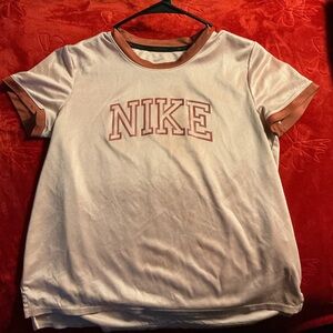 Nike Cream and Brown Running Shirt